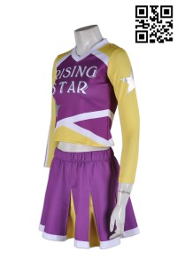 CH103 custom cheer uniforms tailor made Pleated skirt contrast skirt uniform girl hk supplier company  cheerios uniform  pleated cheer skirt
